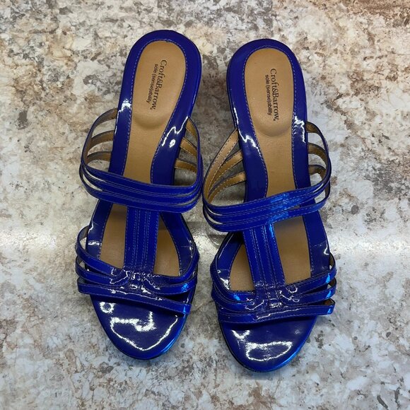 Croft & Barrow Purple Patent Leather Womens Sandal/Shoe Size 10 - Picture 2 of 6